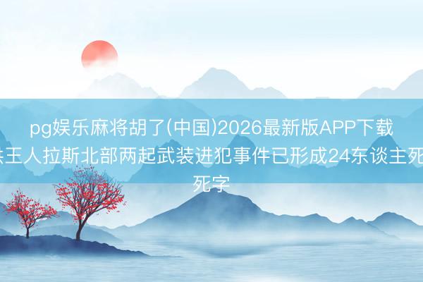pg娱乐麻将胡了(中国)2026最新版APP下载 洪王人拉斯北部两起武装进犯事件已形成24东谈主死字